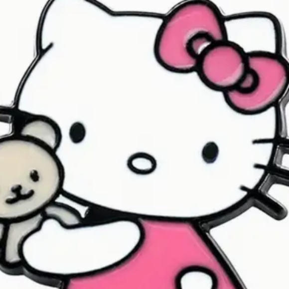 Hello Kitty Enamel Brooch Sanrio Anime Pins Kawaii - About 1" X 1" - NWT - Picture 4 of 5